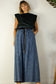 Elephant - Blue LightWeight Wide Leg Denim Pants