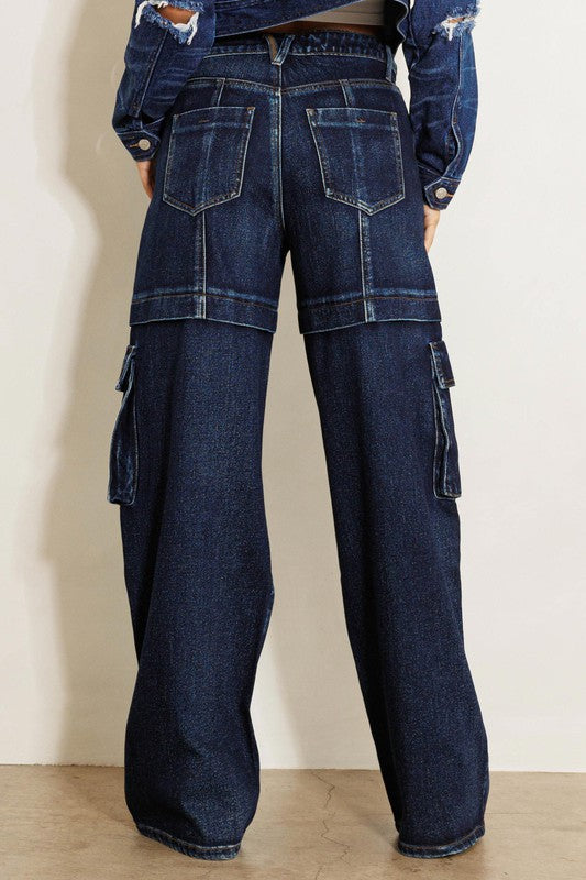 Scorpion - Wide Leg Jeans Featuring Cargo Pockets