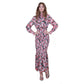 Dolphin - Pink Long Floral Print Smocked Maxi Dress