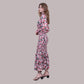 Dolphin - Pink Long Floral Print Smocked Maxi Dress