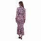 Dolphin - Pink Long Floral Print Smocked Maxi Dress