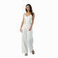 Dove -Off White Clover Knot Detailed Jumpsuit