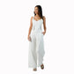 Dove -Off White Clover Knot Detailed Jumpsuit