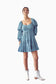 Pelican - Flowy Romper Dress With Long Sleeves