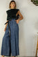 Elephant - Blue LightWeight Wide Leg Denim Pants