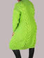 Cat -  Green Long Wool Sweater Cardigan With long  Sleeves