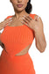 Robin Set- Orange Two Sweater Set Skirt And Tank Top